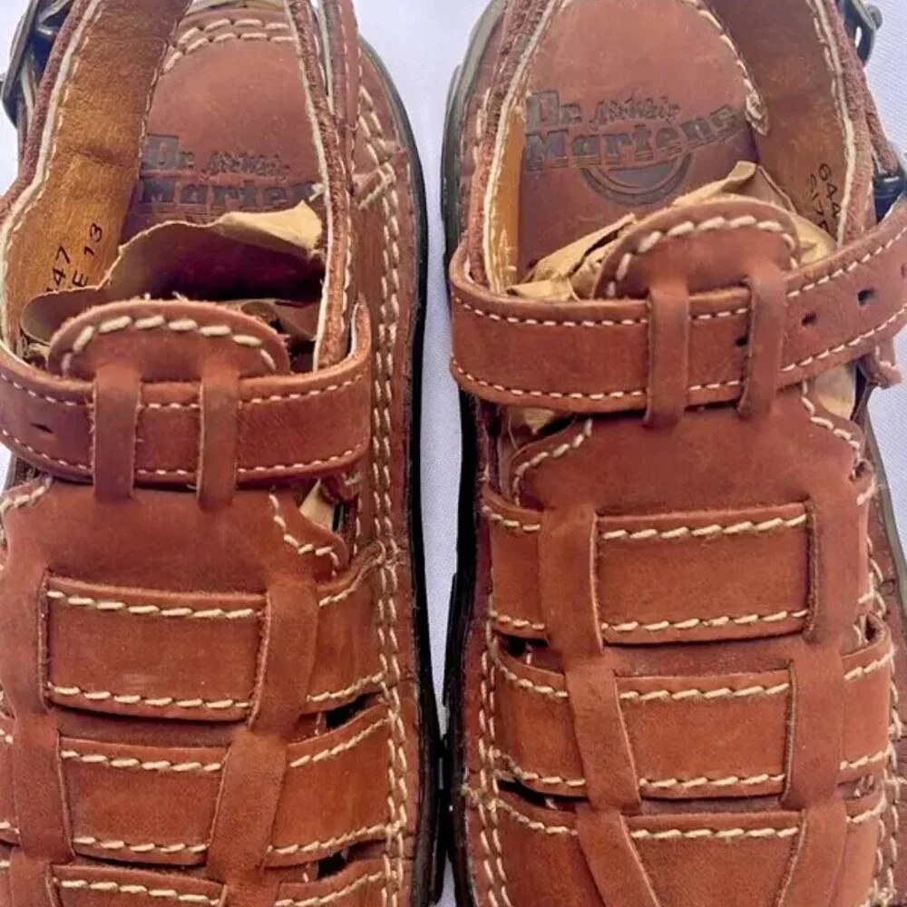 NOS Dr Martens Vintage 90's Y2K Fisherman Sandals Kids Size US 13 6447 RARE FIND